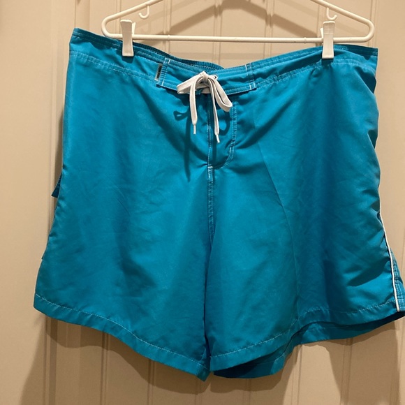 Raya Sun Turquoise Swim Coverup Shorts - Picture 1 of 7